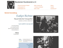 Tablet Screenshot of kunstverein-bautzen.de